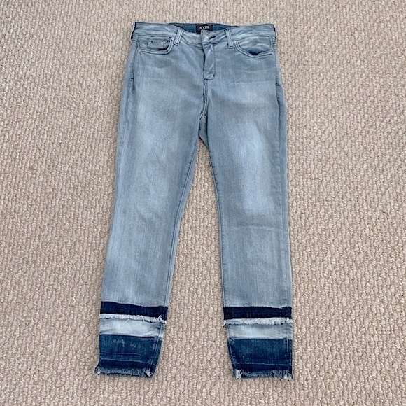 NYDJ Tiered Hem Ami Skinny Ankle Jean - Picture 1 of 13